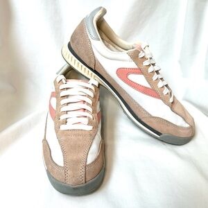 Tretorn Rawlins Women’s Pink and White Lace-up Sneakers Size 8.5